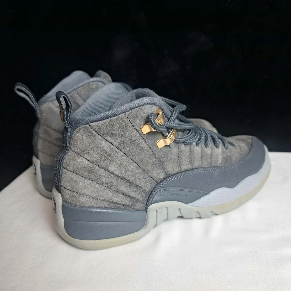Nike Air Jordan 12 XII Retro GS Grey Wolf 153265-005 Youth Size‎ 4.5 Y Suede